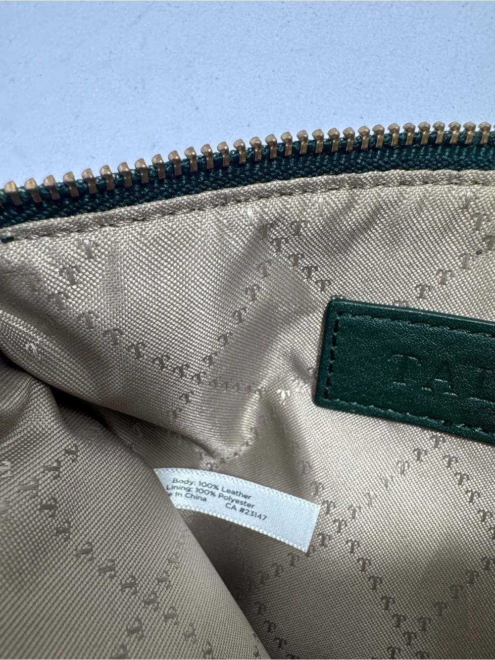 Talbots Leather Wristlet Pouch in Dark Green - Picture 6 of 8